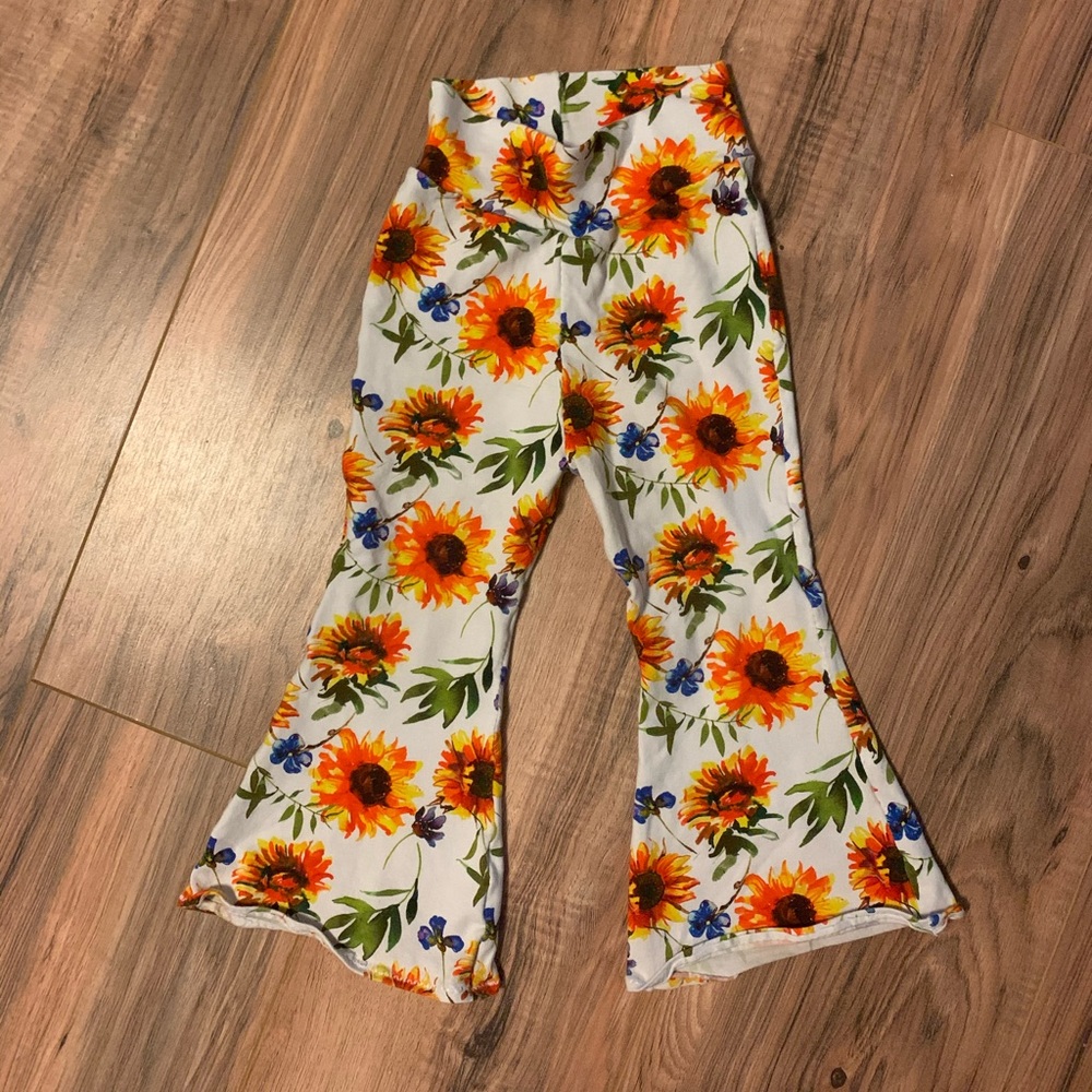 Mom shop made sunflower bell bottoms